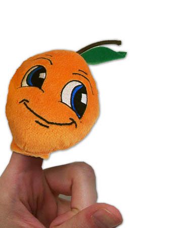 orange finger puppet citrus celementine fruit tangerine